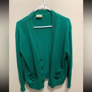VTG Green Tommy Knight Knitwear Size Large Men’s Button Up